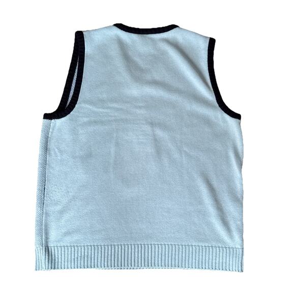 Luxe Sweater Vest Men’s Xl Light Blue Looney Toos Daffy Duck Acrylic Vintage‎ - Picture 2 of 6